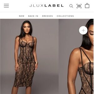 Jlux label KATERINA LACE DRESS black size S